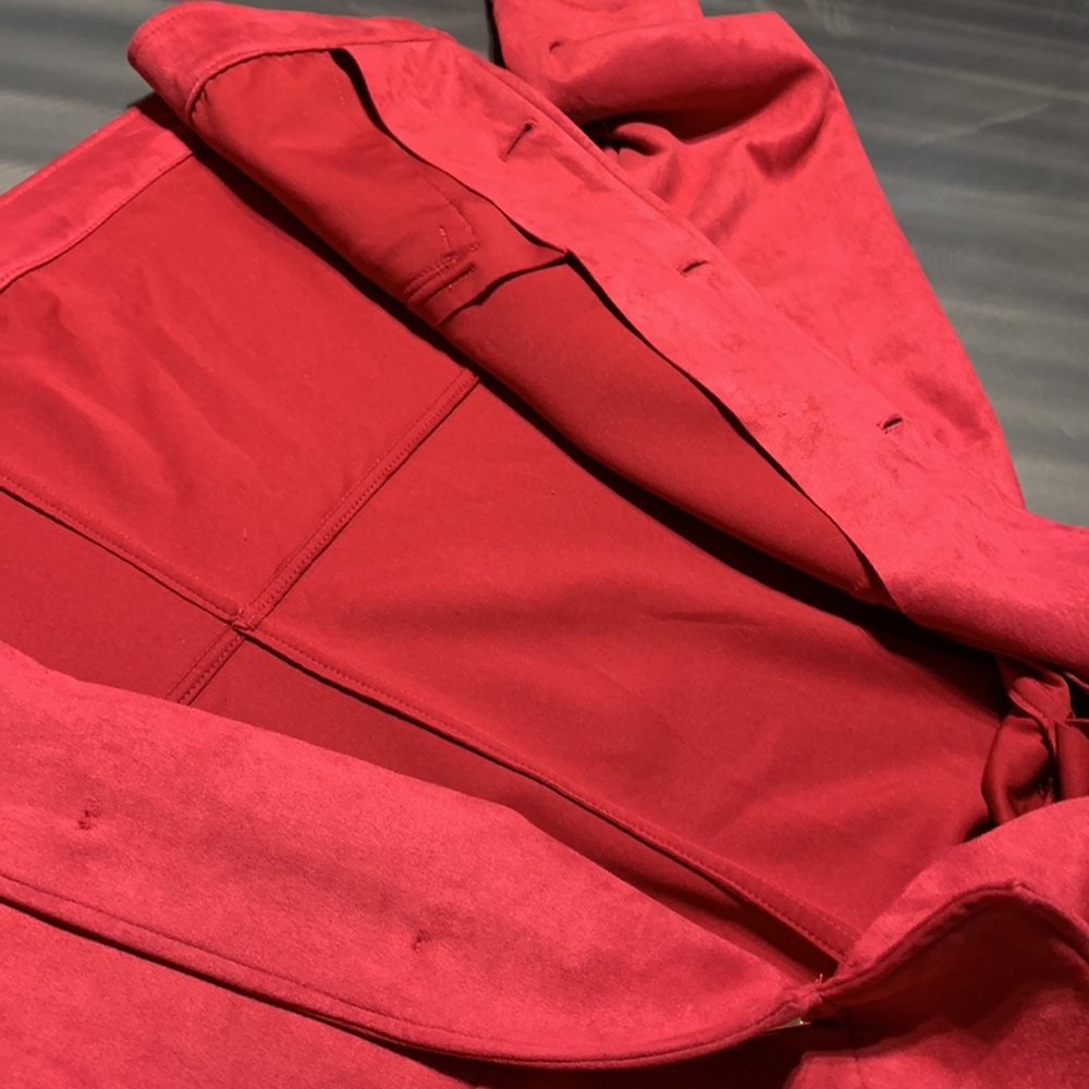 Chico’s Raspberry Scuba Suede Collared Jacket Size 8/10 - Picture 10 of 10